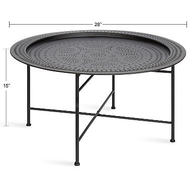 Razza Round Metal Coffee Table 28x28x15