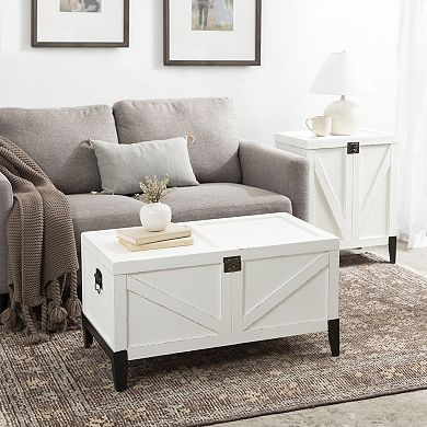 Cates Wood Coffee Table with Trunk Storage 35x19x18