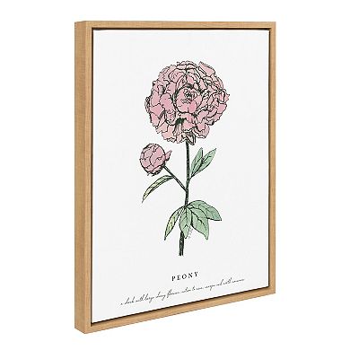 Sylvie Garden Peony Framed Canvas by Statement Goods