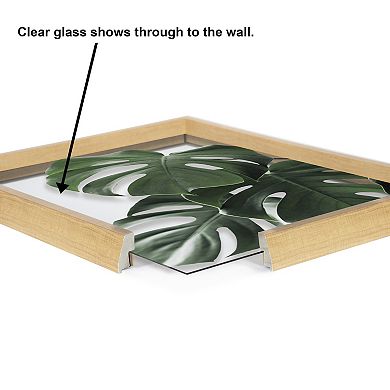 Blake Monstera leaves Framed Printed Glass by Amy Peterson Art Studio