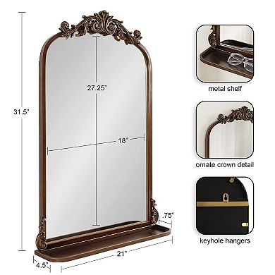 Arendahl Traditional Arch Mirror with Shelf
