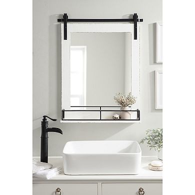 Cates Framed Wall Mirror with Shelf
