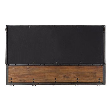 Coburn Metal Mirror with Shelf and Hooks
