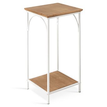 Anthea Wood and Metal End Table 12x12x26