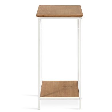 Anthea Wood and Metal End Table 12x12x26