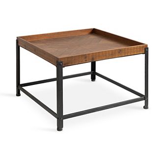 Marsh Wood and Metal Coffee Table 27x27x18