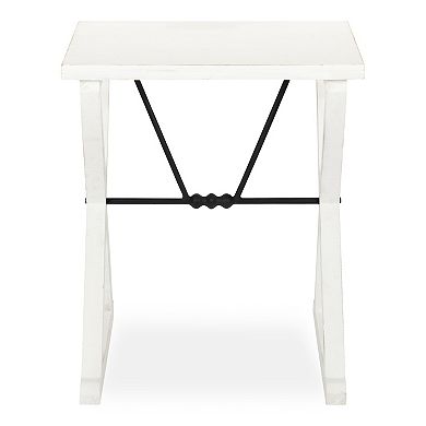 Travere Wood and Metal Side Table 22x14x26