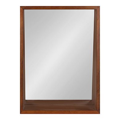 Hutton Wood Framed Wall Mirror with Shelf