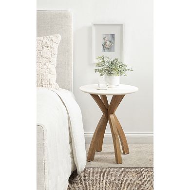 Soleyn Round Wood Side Table 20x20x24