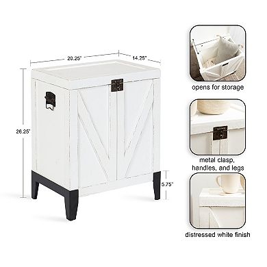 Cates Wood Side Table with Trunk Storage 21x27x15