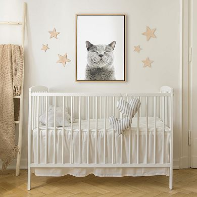 Sylvie Smiling Cat Framed Canvas by Amy Peterson Art Studio