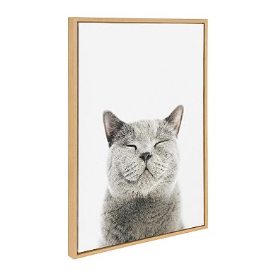 Sylvie Smiling Cat Framed Canvas by Amy Peterson Art Studio