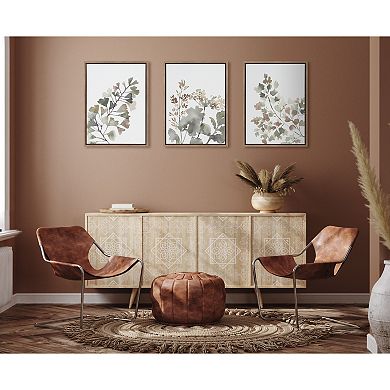 Sylvie Botanical Soft Yellow Framed Canvas by Sara Berrenson