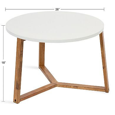 Rioux Wood Coffee Table 26x26x18