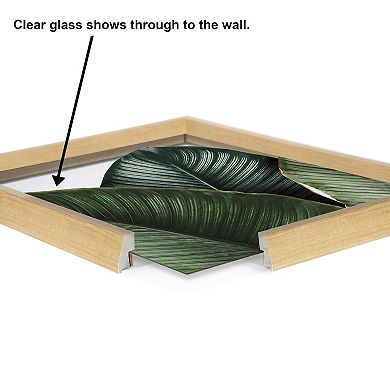 Blake Tropical Palm Leaves Framed Printed Glass by Amy Peterson Art Studio