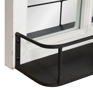 Jackson Windowpane Mirror with Shelf