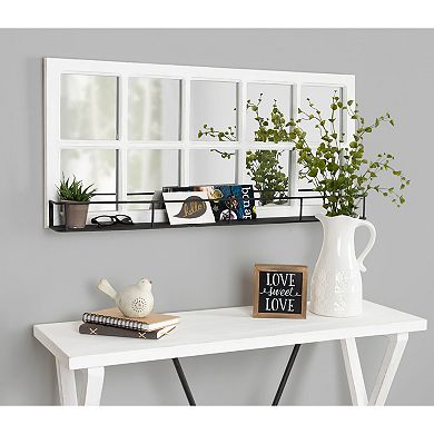 Jackson Windowpane Mirror with Shelf