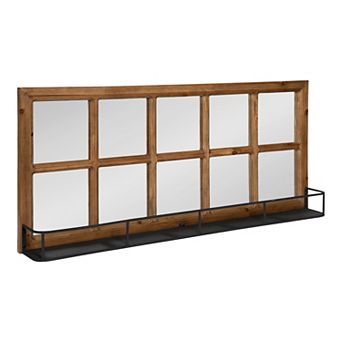Jackson Windowpane Mirror with Shelf