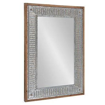 Deely Wood and Metal Wall Mirror