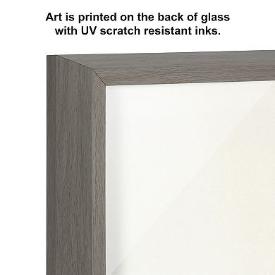 Blake Highland Cow Solo Bathtub Framed Printed Glass by Amy Peterson