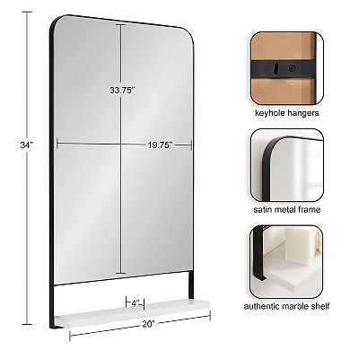 Chadwin Rectangle Wall Mirror with Shelf