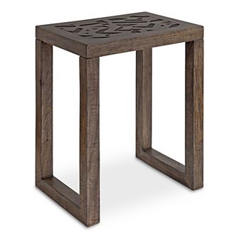 Elyria Wood Side Table 20x14x26