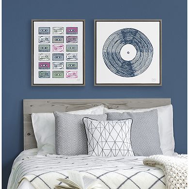 Sylvie Cassettes Framed Canvas by Statement Goods