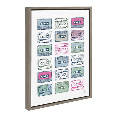Sylvie Cassettes Framed Canvas by Statement Goods