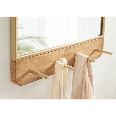 Schuyler Arch Wall Mirror with Hooks