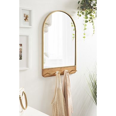 Schuyler Arch Wall Mirror with Hooks