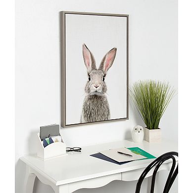 Sylvie Young Rabbit Framed Canvas by Amy Peterson