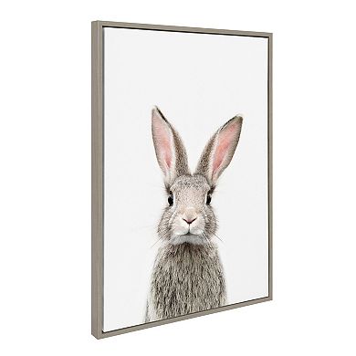 Sylvie Young Rabbit Framed Canvas by Amy Peterson
