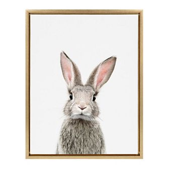 Sylvie Young Rabbit Framed Canvas by Amy Peterson