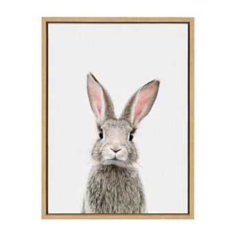 Sylvie Young Rabbit Framed Canvas by Amy Peterson