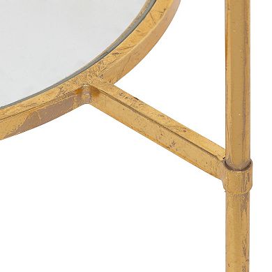 Tulare Metal and Glass Side Table 18x18x23