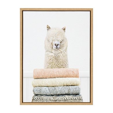 Sylvie Fold Alpaca Framed Canvas by Amy Peterson Art Studio