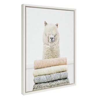 Sylvie Fold Alpaca Framed Canvas by Amy Peterson Art Studio