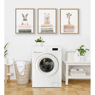 Sylvie Fold Bunny Framed Canvas by Amy Peterson Art Studio