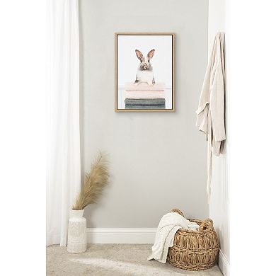 Sylvie Fold Bunny Framed Canvas by Amy Peterson Art Studio