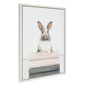 Sylvie Fold Bunny Framed Canvas by Amy Peterson Art Studio