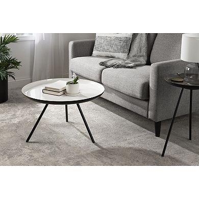 Laranya Round Metal Coffee Table 25" Diameter