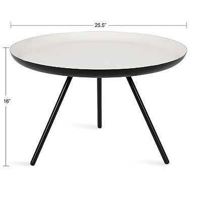 Laranya Round Metal Coffee Table 25" Diameter