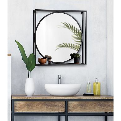 McCauley Decorative Metal Mirror with Shelf