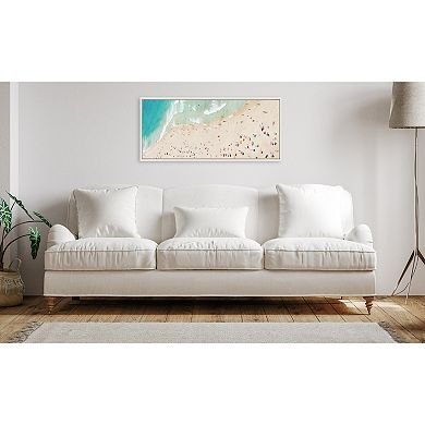 Sylvie Blue Beach Van Framed Canvas by Amy Peterson Art Studio