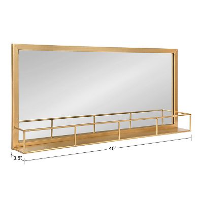 Jackson Metal Frame Mirror with Shelf