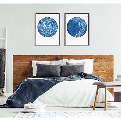 Sylvie Waxing Flower Moon Framed Canvas by Ingrid Sanchez of CreativeIngrid