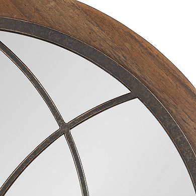 Nola Framed Windowpane Arch Mirror
