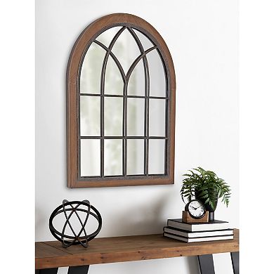 Nola Framed Windowpane Arch Mirror