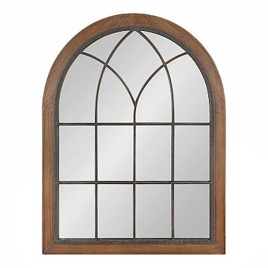 Nola Framed Windowpane Arch Mirror