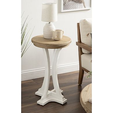 Linsley Wood Side Table 16" Diameter